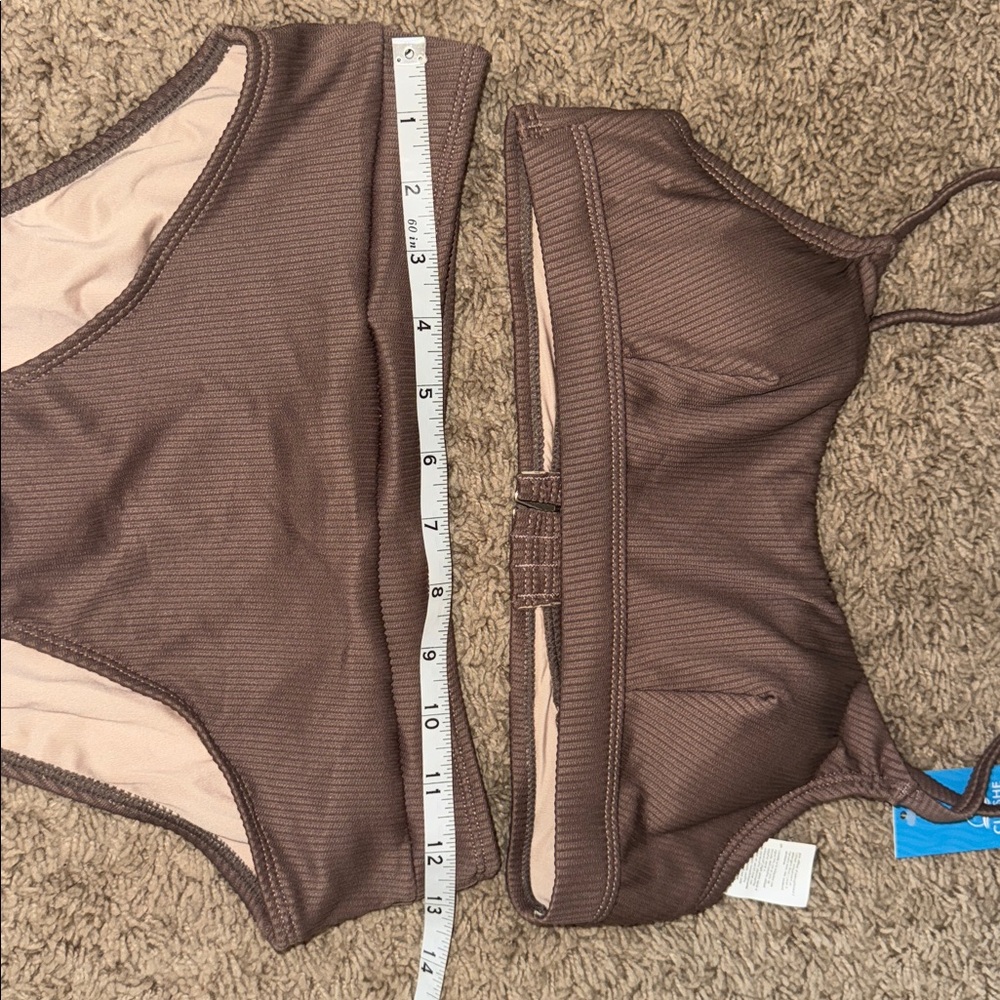 Cupshe Chocolate Brown Bikini Set NWT Size Small - Picture 6 of 9